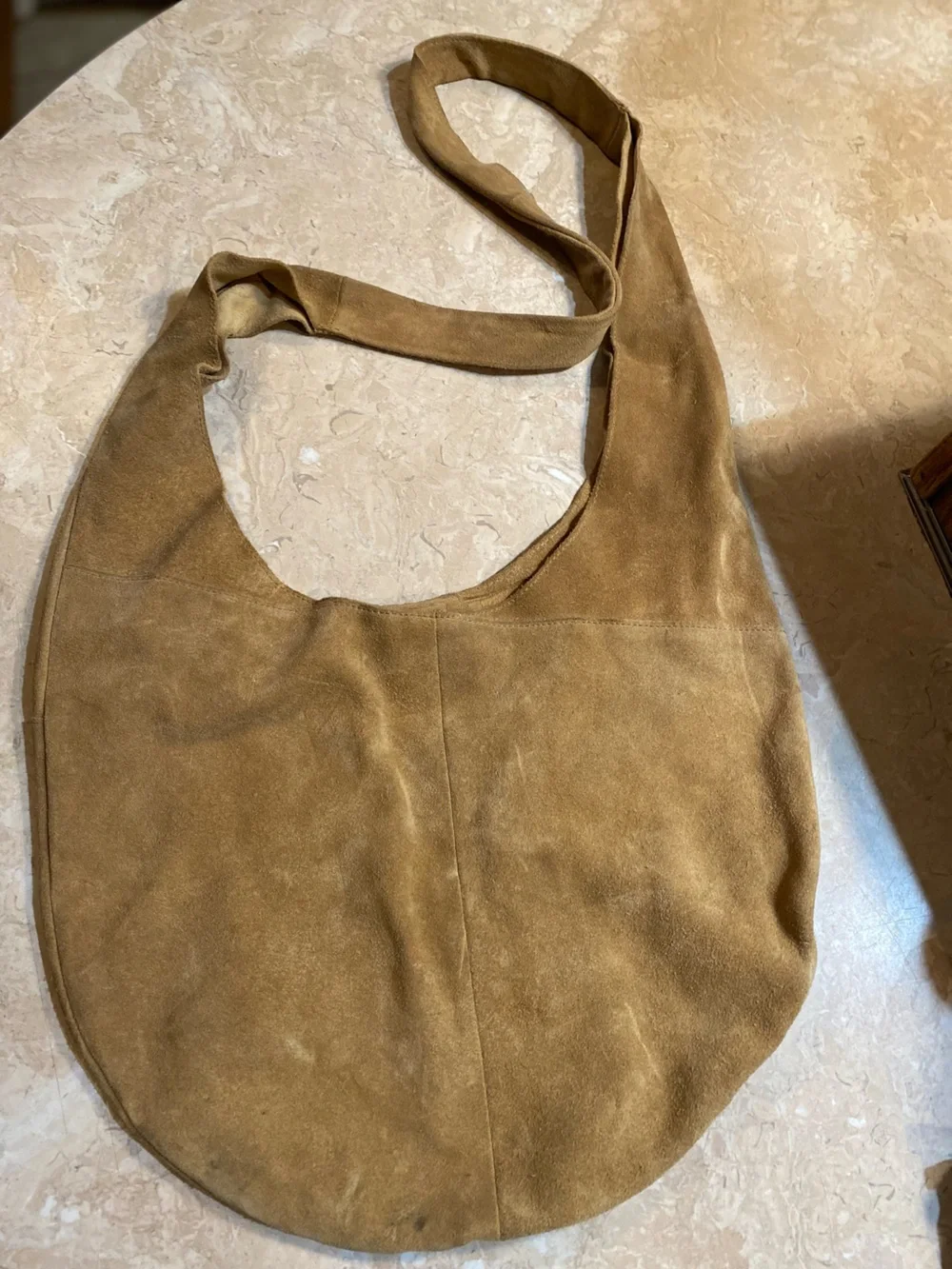 Source Unknown Suede Hobo Bag in Brown